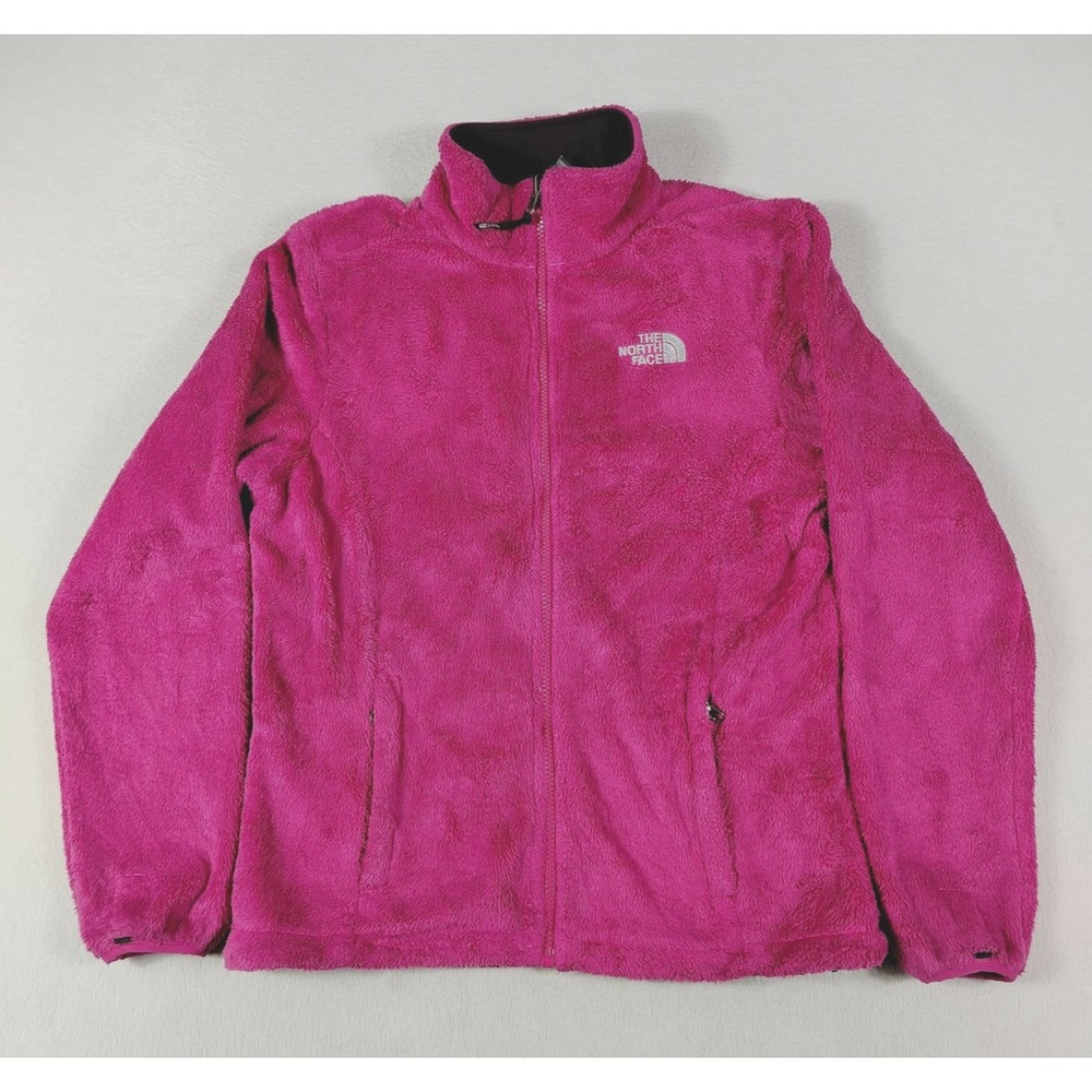 The North Face Fleece Jacket Womens Small Pink High Pile Full Zip Plush Outdoor